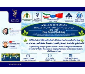 برگزاری کارگاه گزارش نهایی طرح پژوهشی مشترک بنیاد ملی علم ایران و بنیاد ملی علوم طبیعی چین