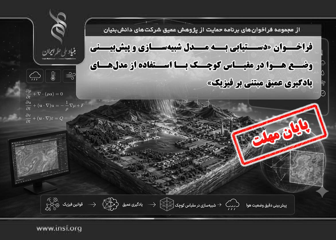 فراخوان «دستیابی به مدل شبیه‌سازی و پیش‌‎بینی وضع هوا در مقیاس کوچک با استفاده از مدل‌های یادگیری عمیق مبتنی بر فیزیک»